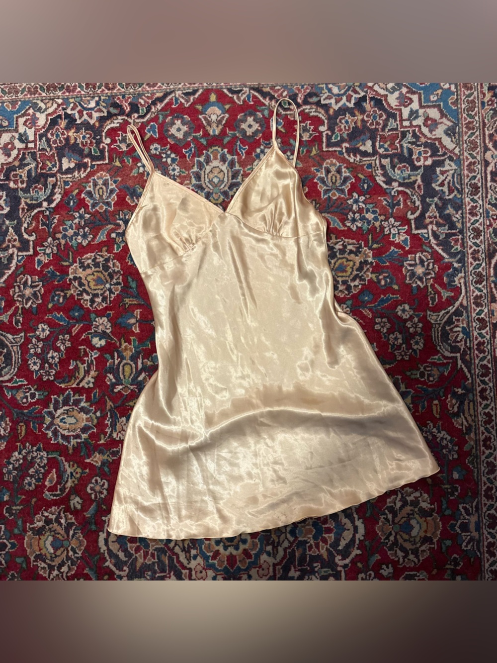 Vintage Satin Champagne Slip Dress